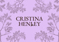 Cristina Henley Art gift card featuring colorful artistic design, ideal for gifting or purchasing art from Cristina Henley Art.